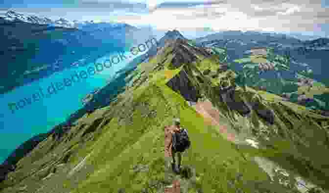 A Hiker Navigating A Challenging Trail Through Lush Swiss Mountains ng The Things In Switzerland