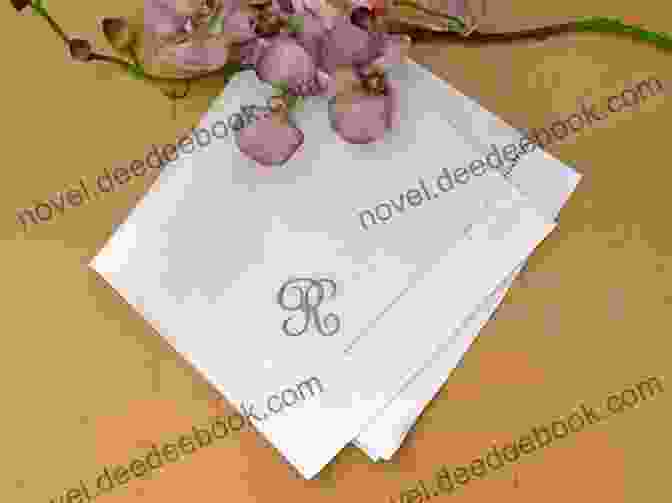 A Linen Napkin Set With Hand Embroidered Monograms Using Floss Ribbonwork. Contemporary Candlewick Embroidery: 25 Home Decor Accents Featuring Colored Floss Ribbonwork