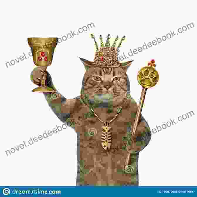 A Painting Of A Cat With A Human Face, Wearing A Crown And Holding A Scepter, Surrounded By Stars And Moons The Little Of Lore For Cat Lovers: A Complete Curiosity Of Feline Facts Myths And History (Little Of Lore)