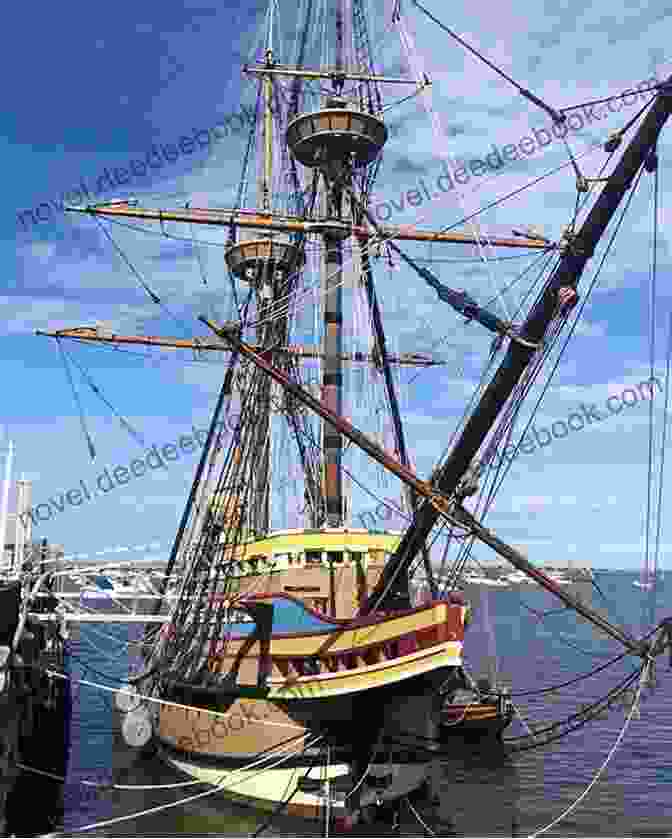 A Replica Of The Mayflower Ship Docked At Plymouth, Massachusetts Colonial Towns (Colonial Quest) Verna Fisher