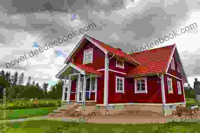A Sketch Of A Traditional Red And White Cottage In Dalarna, Sweden Travelling Sketches In Russia And Sweden: During The Years 1805 1806 1807 1808