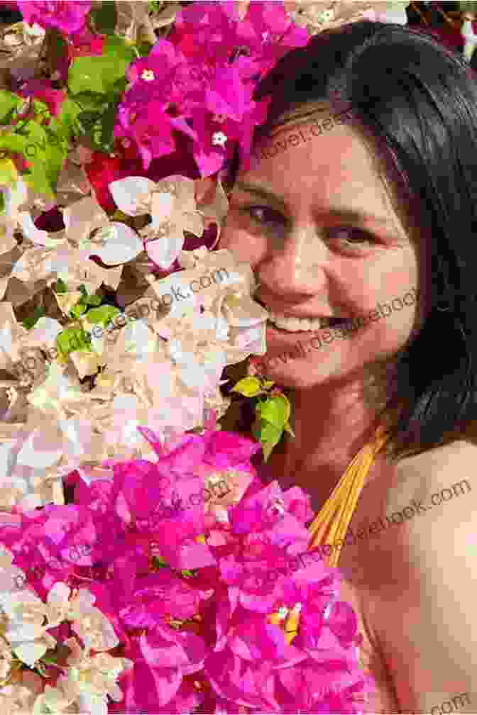 A Woman Smiling And Surrounded By Colorful Flowers Color Me Happy EBook 5