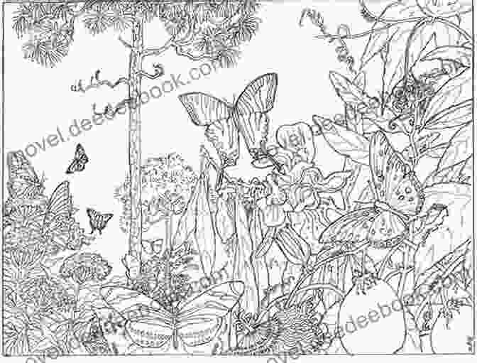 An Intricate Coloring Page Featuring A Realistic Forest Scene With Animals Buddy Gator: Coloring For Animal Lovers And Loki Fans