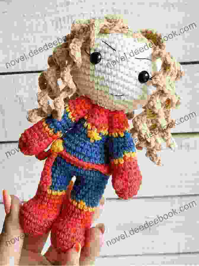 Crocheted Amigurumi Superhero In Black And White Standing Proudly With A Determined Expression The Friendly Superhero: Superhero Amigurumi Ideas: Black White