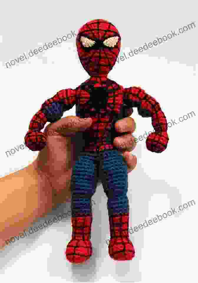 Crocheted Spider Man Amigurumi In A Red And Blue Suit With A Web Pattern On Its Chest The Friendly Superhero: Superhero Amigurumi Ideas: Black White