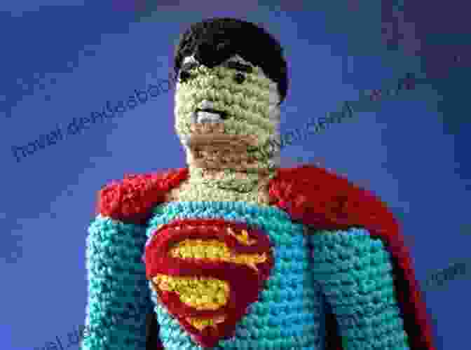 Crocheted Superman Amigurumi In A Red And Blue Suit With A Yellow Symbol On Its Chest And A Red Cape The Friendly Superhero: Superhero Amigurumi Ideas: Black White
