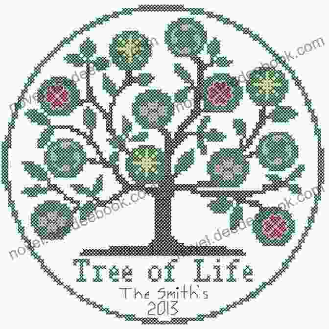 Embroidery Floss Tree Of Life 2 Cross Stitch Pattern