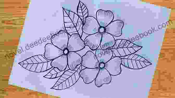 Finished Flower Drawing Learn To Draw Flowers Step By Step: #2 Draw 23 Different Flower Designs With Reverse Engineering (Drawing Flowers With Reverse Engineering)