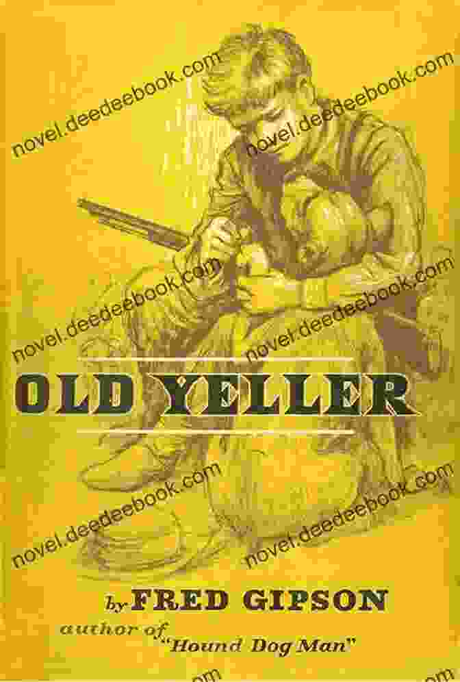 Old Yeller Book Cover Featuring A Boy And His Dog In A Field As The Stars Fall: A Heartwarming Dog Novel (Books For Dog Lovers 1)