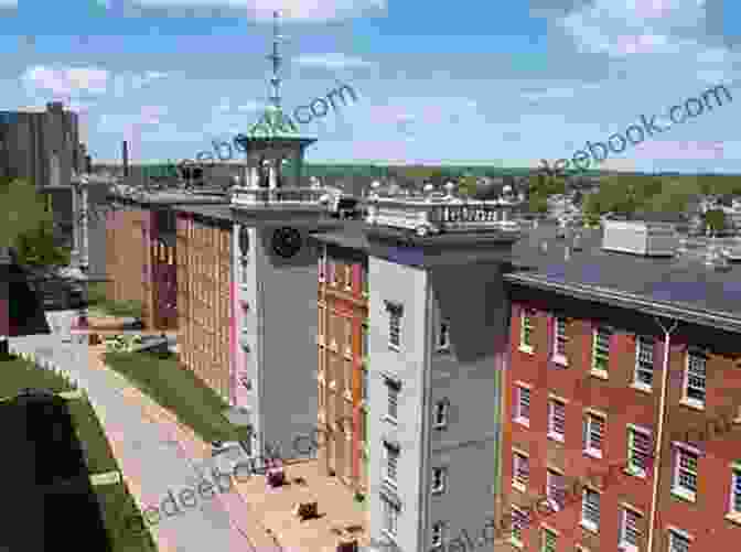 Panoramic View Of The Street Legacy Mills Complex In Lowell, Massachusetts Street Legacy K C Mills